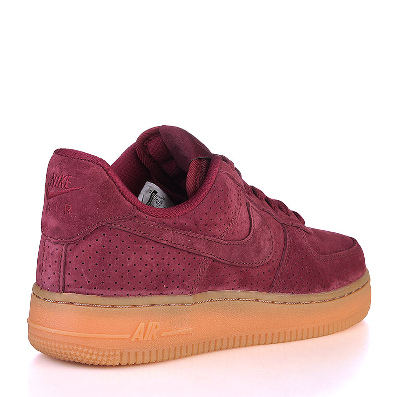 Maroon nike air outlet force 1 suede